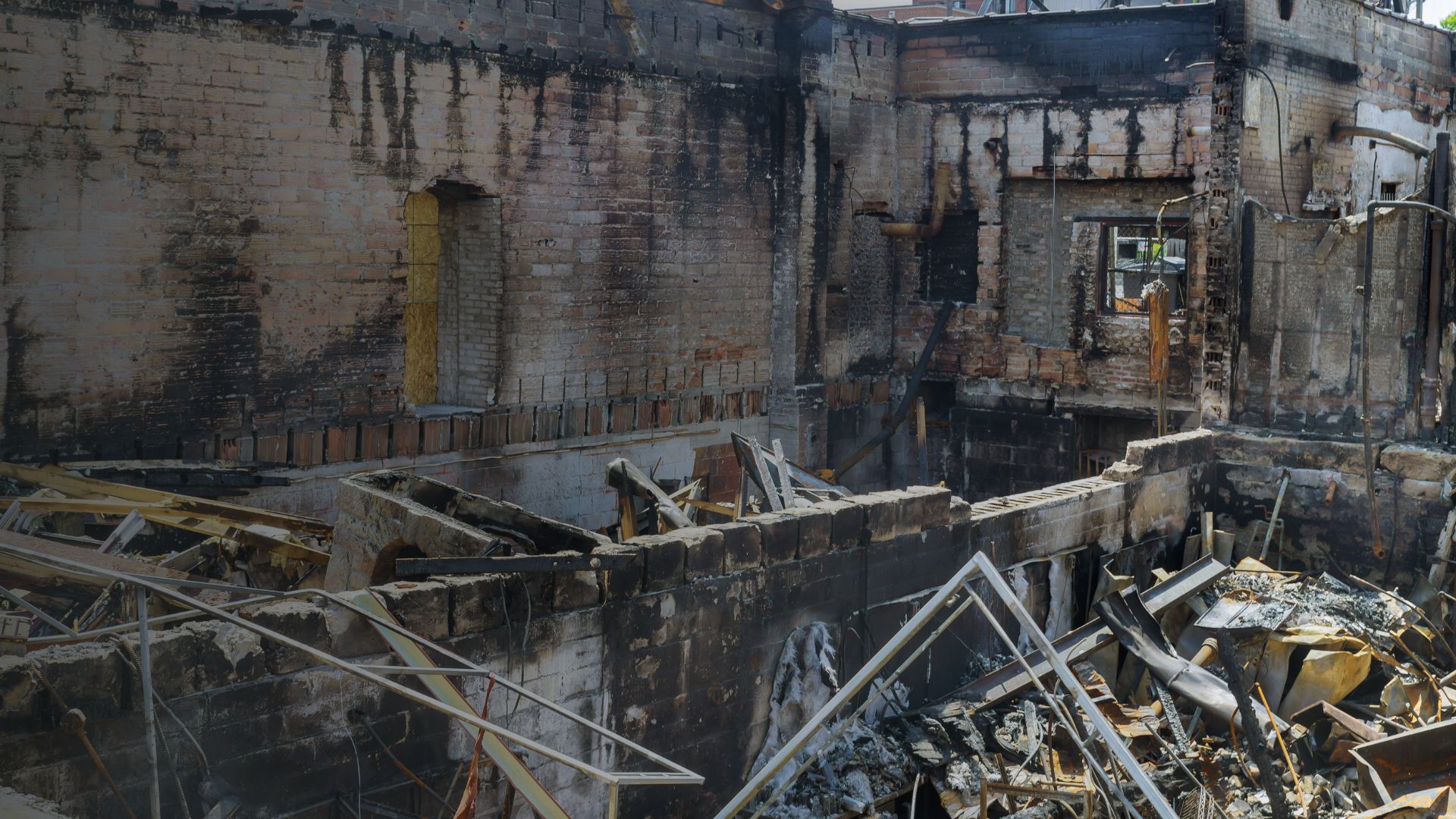 image of burnt property